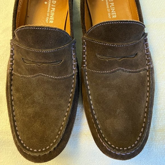 Donald J. Pliner Chocolate Suede Loafer with Wonderful Stitching 9.5 main image 8